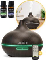 2BEHOME® Aroma diffuser 550ML met afstandsbediening - Incl. 2 etherische oliën -... | bol.com